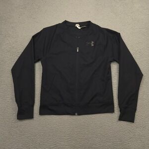 Under Armour Womens Small Black Full Zip Athletic Jacket Lightweight 2015